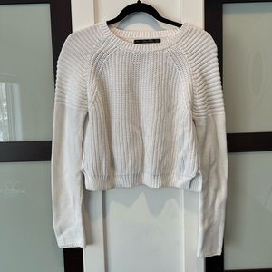 ZARA white knit sweater